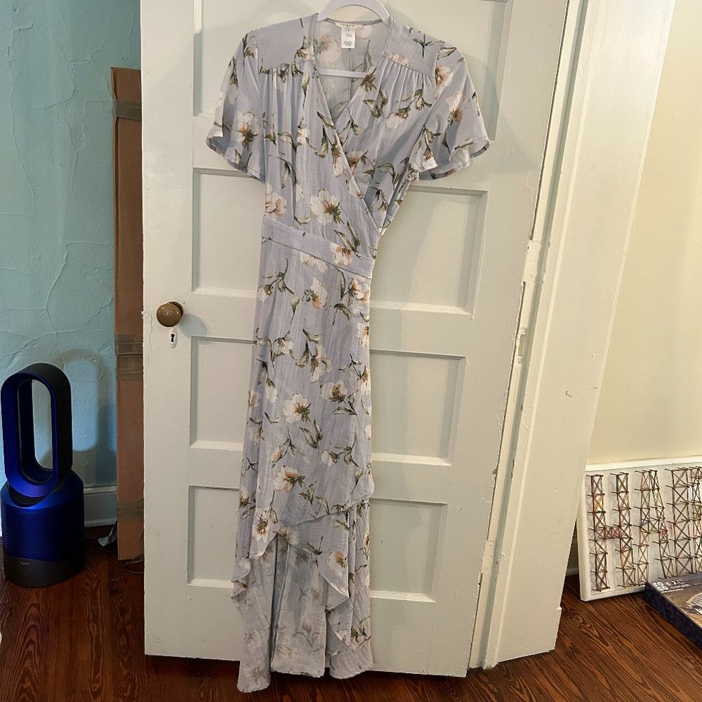 Promesa Magnolia Floral High Low Wrap Dress